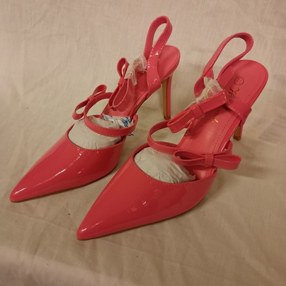 Hingswink stiletto bow strap heel - Picture 1 of 5